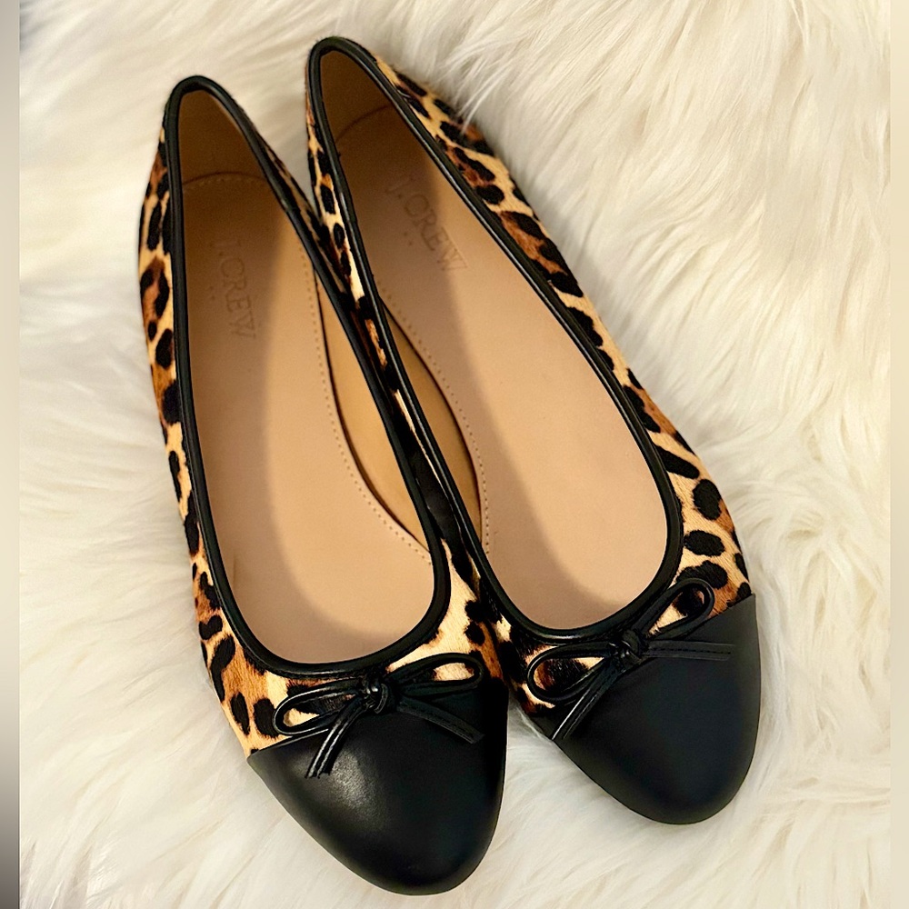 NWB Calfhair Captoe Ballet Flats